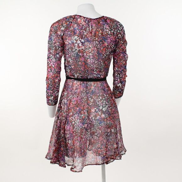 Maje Relana Silk Floral Print Mini Dress - Picture 4 of 5